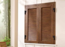 Modello a stecche ovali per finestra chiusa, colore renwood 1SR